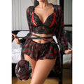 Women's Sexy Strappy Two-Piece Bathrobe Set