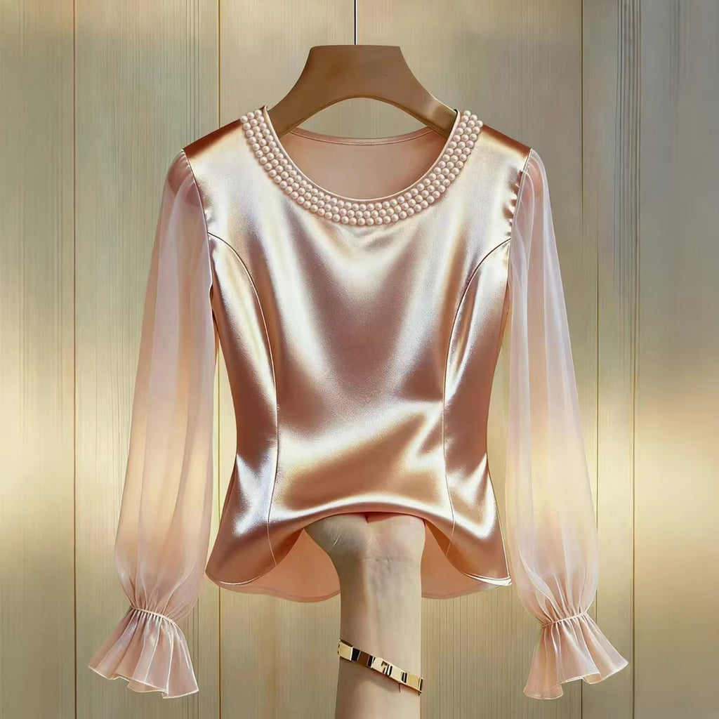 Long-sleeve Elegant Chic And Fashionable Top