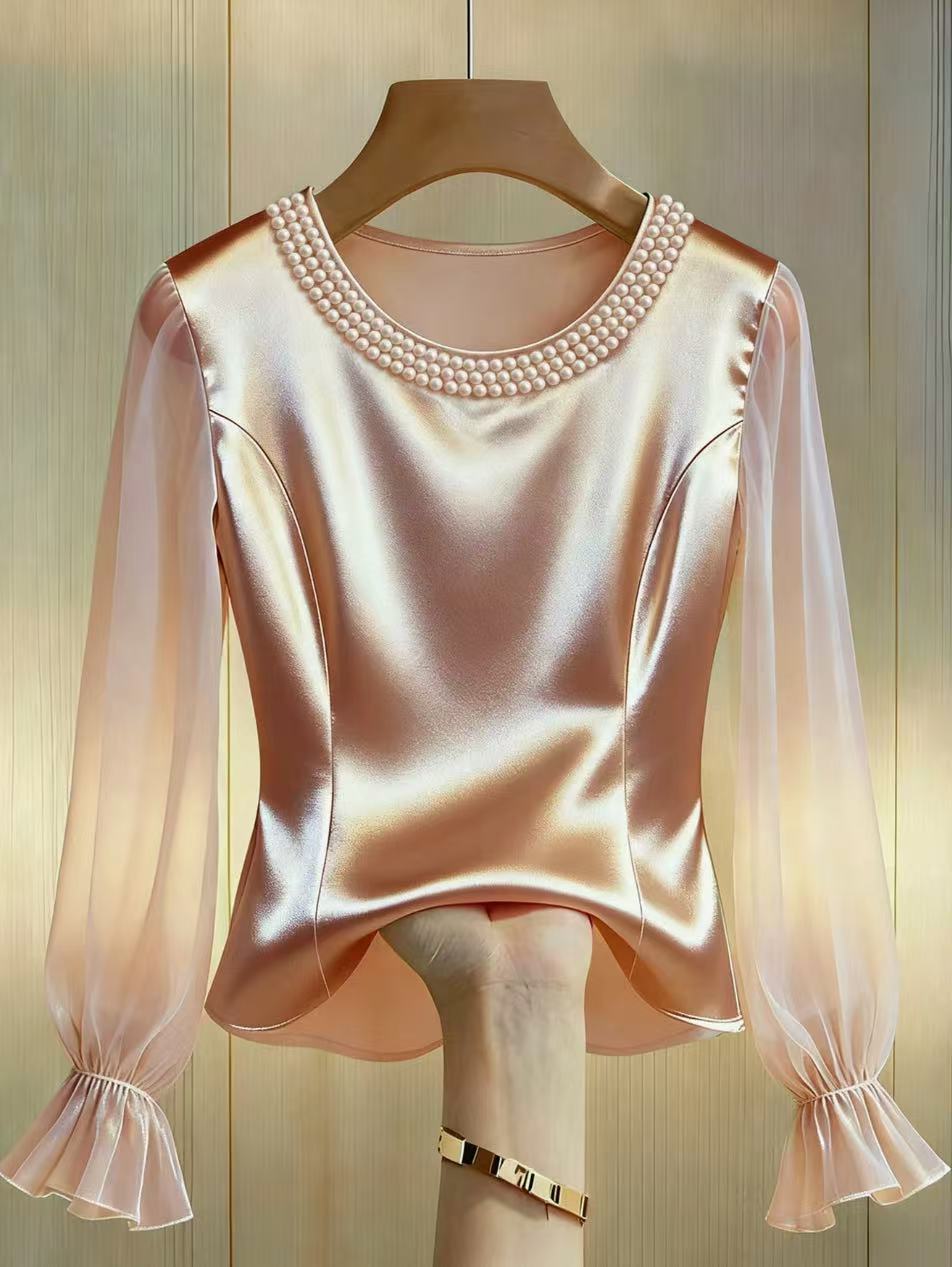 Long-sleeve Elegant Chic And Fashionable Top