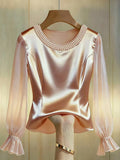 Long-sleeve Elegant Chic And Fashionable Top