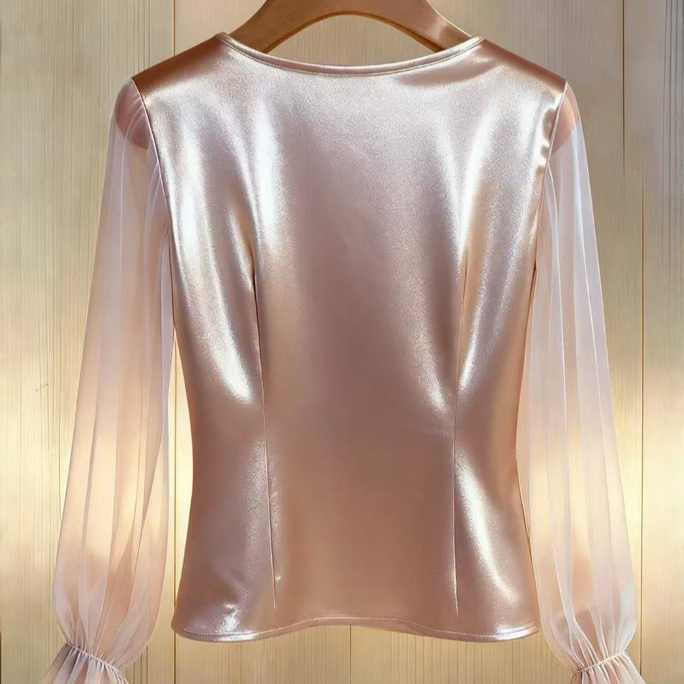 Long-sleeve Elegant Chic And Fashionable Top