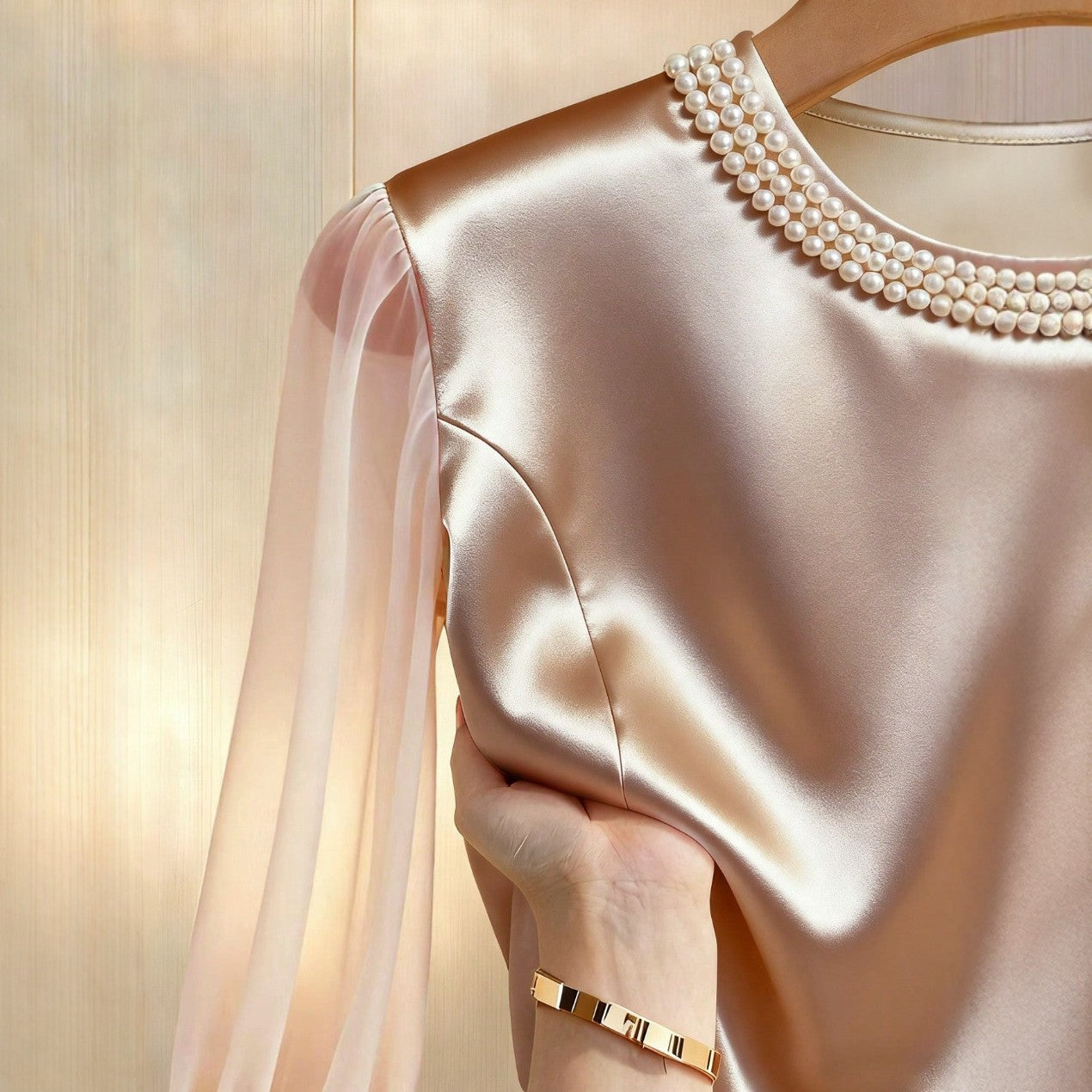 Long-sleeve Elegant Chic And Fashionable Top